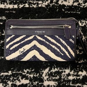 Zebra Coach Wristlet